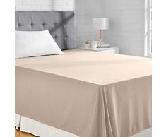 AmazonBasics Bettlaken, Mikrofaser, 275 x 275 cm - Taupe