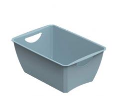 Rotho Eco Lounge Aufbewahrungsbox 5l, Kunststoff (PP), Blau, 5 Liter (29,5 x 20,5 x 13,5 cm)