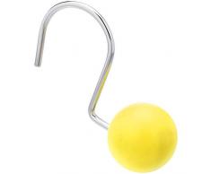 AmazonBasics – Haken für Duschvorhang, runder Ball, gelb