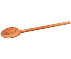 Fackelmann Kochlöffel rund 30 cm OLIVE, Löffel aus Holz, Design-Küchenhelfer aus Oliven-Holz, robust und mit unverkennbarer Maserung (Farbe: Braun), Menge: 1 Stück