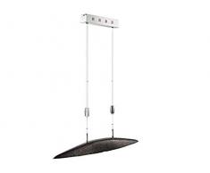 Fischer & Honsel Pendelleuchte, Metall, dunkelbraun/alu/nickel matt, 105 x 12 x 105 cm