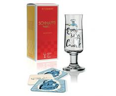 RITZENHOFF Schnapps Schnapsglas von Dominika Przybylska (Every drop), aus Kristallglas, 40 ml, mit fünf Schnapsdeckeln