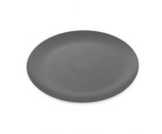koziol flacher Teller Rondo, Kunststoff, deep grey, 26,2 x 26,2 x 1,7 cm