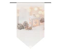 Home Fashion Laterne Fensterbehang, Stoff, Natur, 80 x 40 cm