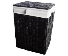 DVier Wäschekorb, Korb, Schwarz, 40x30 h.55cm, 1 Einheiten