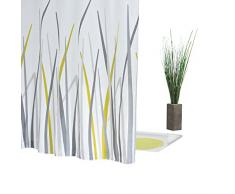 GRUND Duschvorhang ERBA 180x200 cm weiss-grün-grau