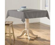 LA Linen Polyester Poplin Tischdecke, dunkelgrau, 58 x 58