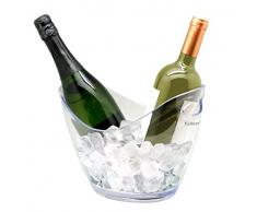Vin Bouquet transparenter Sektkühler für zwei Flaschen, ABS, 23x29x40 cm