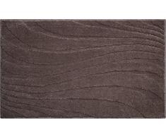 Linea Due 3D Badteppich 100% Polyester, ultra soft, rutschfest, MARRAKESH, Badematte 70x120 cm, kakao