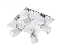 Briloner Leuchten LED Deckenstrahler, Deckenleuchte, Deckenlampe, Spots, LED Strahler, Wohnzimmerlampe, Deckenspot, Deckenbeleuchtung, Deckenlampe Wohnzimmer-Kinderzimmer-Schlafzimmer, LED Lampe, schwenkbar