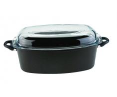 SKK 7253 Titan Durit Resist, Guss-Rechteckbräter 33 x 21 x 11cm, antihaft-beschichteter Bräter, keramisch verstärkt, mit Seitengriffen, Backofen-fest, Made in Germany