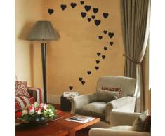 INDIGOS WG10328-10 Wandtattoo W328 Viele Herzchen Herz Liebe Wandaufkleber 80 x 58 cm, weiÃ