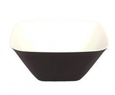 Ornamin Schale 900 ml schwarz, Melamin | leichte, eckige Kunststoffschale | Alltags-Geschirr für zu Hause, Camping, Picknick, BBQ, Gemeinschaftsverpflegung, Großküchen | Dessertschale, Suppenschüssel, Beilagenschale, Müslischale, Salatschüssel