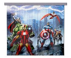AG Design Avengers Marvel Kinderzimmer Gardine/Vorhang, Stoff, Mehrfarbig, 0. 1 x 180 x 160 cm, 2