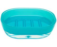 Excelsa Linea Bagno Seifenschale in blau, Polystyrol, azurblau, 15.7 x 11 x 4 cm