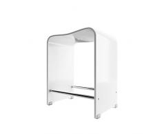 Schulte Duschhocker aus Acryl, belastbar bis 130 kg, 47 cm hoch, alpinweiß, rutschfest, stabil, ergonomisch, komfortabel