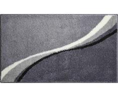 Grund Badteppich 100% Polyacryl, ultra soft, rutschfest, ÖKO-TEX-zertifiziert, 5 Jahre Garantie, LUCA, Badematte 60x100 cm, grau