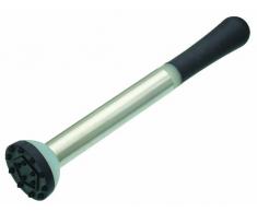 Bar Craft Stößel Luxe Lounge aus Edelstahl in Silber/schwarz, 12 x 17 x 22 cm