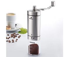 Westmark Kaffeemühle, Handmühle, Bis zu 4 Tassen, Rostfreier Edelstahl/Keramik, Brasilia, Silber, 24902260