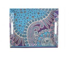 H & H , Melamin Tablett, bunt, 41,0 x 33,0 x 4,0 cm