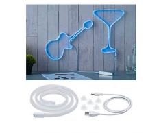 Paulmann USB Blue 70564 Stripe Neon Colorflex incl. 1x4,5 Watt Lichtband Blau Licht zum Biegen Kunststoff LED Streifen, 4.5 W, Weiß
