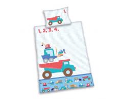 Herding 248574063 BettwÃ¤sche Jana, Kopfkissenbezug 40 x 60 cm und Bettbezug 100 x 135 cm, 100 % Baumwolle, Renforce