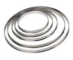 de Buyer Tortenring, gerollter Rand, Edelstahl, Höhe 2 cm, Durchmesser, 30 cm