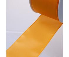 Deko AS GmbH Taftband ohne Draht - dunkel gelb - 60 mm - Rolle 50 m - 8391 34-R 060