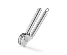 Rösle Knoblauchpresse mit Abstreifer - Presse in Profi-Qualität für Ingwer und Knoblauch - mit klappbarem Sieb - Edelstahl 18/10 - spülmaschinengeeignet