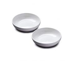 WM Bartleet & Sons 1750 TSET123 Traditionelles 2er Set Porzellan Einzelne Suppe, Müsli, Reis, Nudel, Salatschüssel, 18 cm, weiß