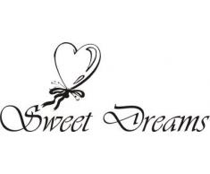 INDIGOS WG20030-31 Wandtattoo w030 Sweet Dreams 96 x 41 cm, rot