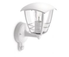 Philips myGarden 153883116 Creek Wandleuchte, 60W, Höhe 28.5 cm, weiß, Bewegungsmelder