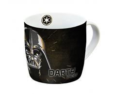 Star Wars Tasse Darth Vader 300ml Porzellan Porzellantasse, Schwarz-Gold, 11,5 x 9 x 8,5 cm
