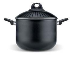 Pensofal, Serie Biostone, Topf PastasÃ¬ 7 Litri - 24 cm Schwarz