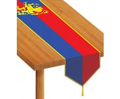 Beistle Mittelalter Mittelalterlicher Tischläufer, bedruckt 11 by 6-Feet Rot/Blau/Gelb