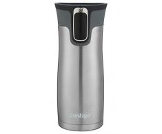 Contigo Thermobecher West Loop Autoseal, Edelstahl Isolierbecher, Reisebecher, Kaffebecher To Go, auslaufsicher, 100% dicht, hält bis zu 5h heiß/12h kalt, 470 ml, BPA frei, Stainless Steel
