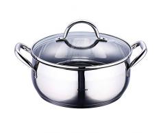BERGNER GOURMET - SIMMERTÖPFE EDELSTAHL MIT DECKEL 24X10 CM 4.5L INDUKTIONSGEEIGNET