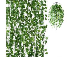 IMIKEYA 18 Stück künstliche Efeu-Blätterpflanzen Ranke Hängegirlande Efeugirlande für Hochzeit Party Dekoration Büro Garten Wand Grün Künstlicher Efeu Weinrebe Stil 3