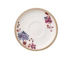 Villeroy & Boch Artesano Provençal Lavendel Untertasse, 16 cm, Premium Porzellan, Weiß/Bunt