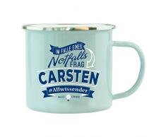 History & Heraldry Echter Kerl Emaille Becher, Carsten, Mehrfarbig