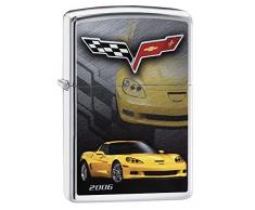 Zippo 150 Corvette 2006 Feuerzeug, Messing, Silber, One Size