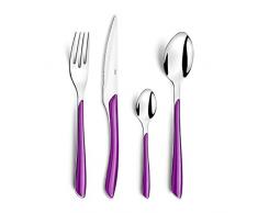 Amefa ECLAT Besteckset, mehrteilig, ABS Edelstahl, rostfrei, violine, Ménagère 16 couverts pour 4 personnes