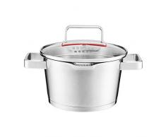 Dajar Kochtopf Selection mit Abgießdeckel 18cm, 2,3l Ambition, Stahl, Silber, 18 cm, 2-Einheiten