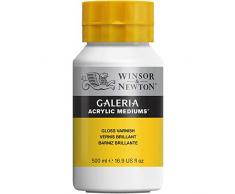 Winsor & Newton 3050801 Galeria Glänzender Firnis, 500 ml Topf, glänzende Schutzschicht auf Acrylbildern