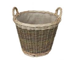 Red Hamper Mittlerer ungeschälter Hessischer Gefütterter Korb