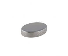 axentia Seifenschale Hollywood Silber, Seifenschale aus Hochwertiger Keramik mit schlichtem und Modernem Design, Seifenbox mit GroÃer Ablagefläche in schöner Farbe