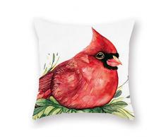YANGYULU Super weicher Überwurf-Kissenbezug, Tiermotiv, dekorativer Kissenbezug für Sofa, Bettwäsche, Bunte Ölmalerei Katze, 45,7 x 45,7 cm Cb-Cardinal