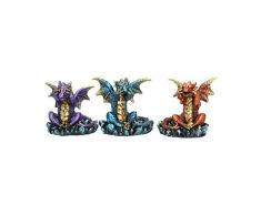 Nemesis Now Dekofigur DREI Weisen Drachen 13 cm metallisch Mehrfarbig Größe 6 cm