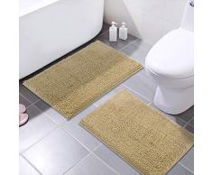 Mayshine Badvorleger, Läufer für Badezimmerteppiche, lange Fußmatten, extra weich, saugfähig, verdickend, zottelig, Mikrofaser, maschinenwaschbar, perfekt für Fußmatten, Badewanne, Dusche 27.5x47 inches Blau (Spa Blue)