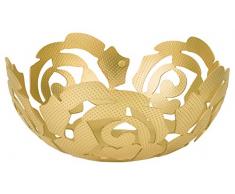 Alessi ESI15/21BR LA ROSA Obstschale - Messing mit Reliefdekor.